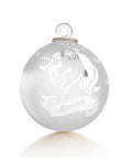 Licorne BOULE DE NOËL à personnaliser - transprente, décor sablé