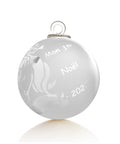Licorne BOULE DE NOËL à personnaliser - transprente, décor sablé