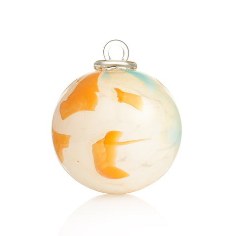 Magie BOULE DE NOËL  - jaune paille, orange et turquoise