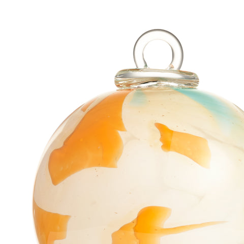 Magie BOULE DE NOËL  - jaune paille, orange et turquoise