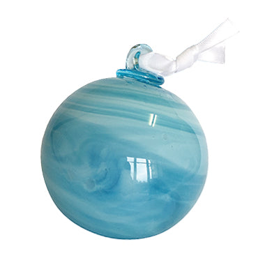  Boule de Noël Bleu   - bleue et blanche