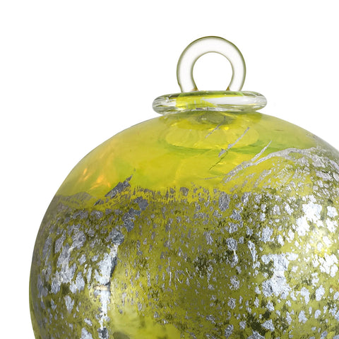 Saturne jaune BOULE DE NOËL  - Jaune, gris métallique