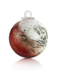 Albatre rouge BOULE DE NOËL  - Blanche, rouge et effets métalliques
