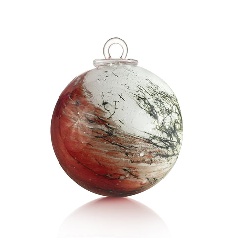 Albatre rouge BOULE DE NOËL  - Blanche, rouge et effets métalliques