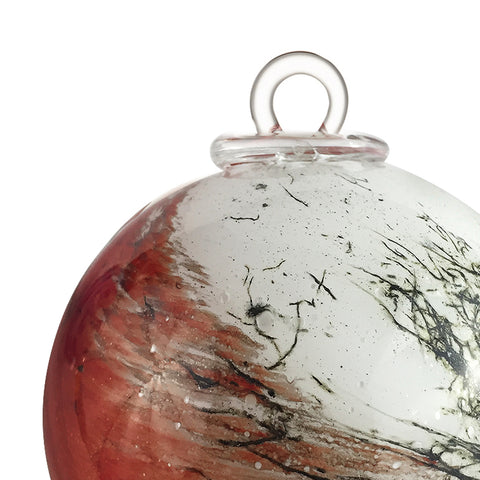 Albatre rouge BOULE DE NOËL  - Blanche, rouge et effets métalliques
