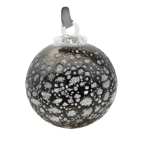 CRATERE argentée BOULE DE NOËL  - Blanc, noir argenté