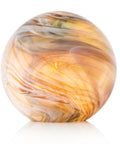 Lampe à poser GLOBE Magnolia - Blanc veiné orange, vert et gris
