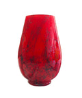 Lampe Styx à poser ALBATRE Rouge - Rouge vermillon et filets métalliques