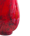 Lampe Styx à poser ALBATRE Rouge - Rouge vermillon et filets métalliques