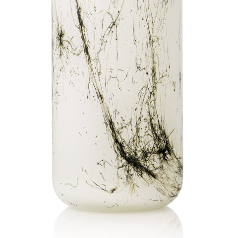Vase haut Velvet ALBATRE  - blanc, incrustation métal