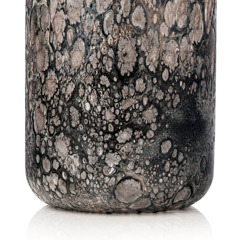Vase moyen Velvet CRATÈRE noir/argent - noir/argent