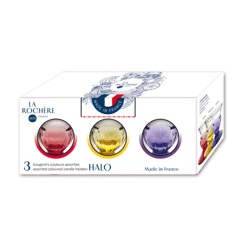 Coffret de 3 bougeoirs HALO