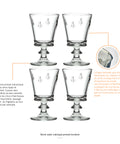 Coffret de 4 verres à vin ABEILLE  - Transparent