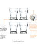 Coffret de 4 gobelets  ABEILLE  - Transparent