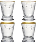 Coffret de 4 gobelets ABEILLE   - Bord or