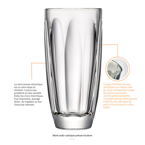Lot de 6 Long drinks LILY  - Transparent