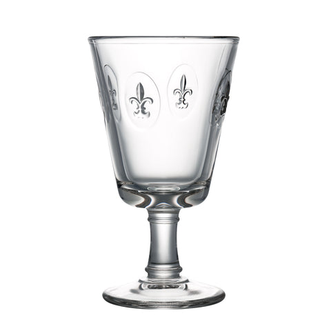 Lot de 6 Verres à vin FLEUR DE LYS  - transparent