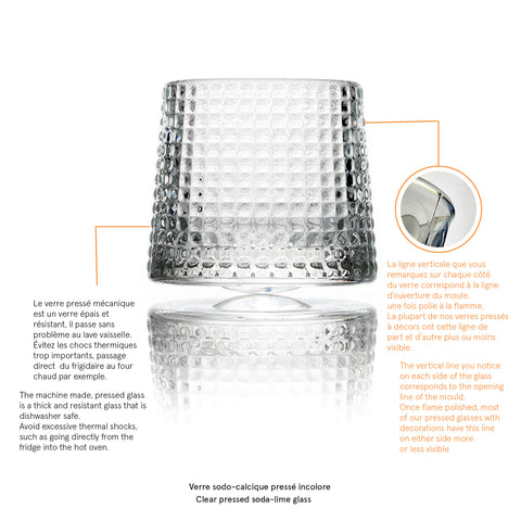 Lot de 4 gobelets à whisky BLOSSOM  - Transparent