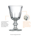 Lot de 6 verres à vin PERIGORD  - transparent