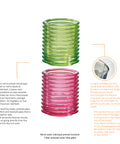 Lot de 2 Photophores BUZZ BUZZ Couleur - Vert - Rose