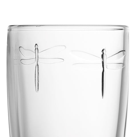 Lot de 6 Long drink LIBELLULES  - transparent