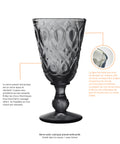 Lot de 6 verres à vin LYONNAIS ANTHRACITE  - Anthracite