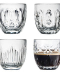 Coffret de 4 tasses TROQUET  - transparent