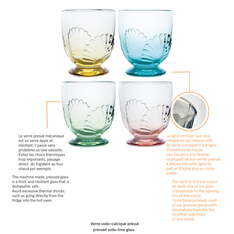 Set of 4 BELLE-ÎLE assorted color tumblers