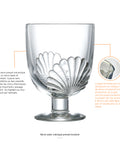 lot de 6 verres à pied BELLE-ÎLE  - transparent