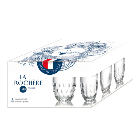 Coffret de 4 gobelets TROQUET 4 motifs différents