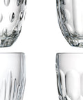 Coffret de 4 gobelets TROQUET 4 motifs différents - transparent