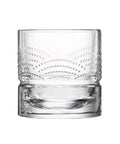 Coffret 4 gobelets à Whisky DANDY 4 motifs assortis - transparent