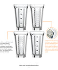 Coffret de 4 long drink SAGA Décors différents - Transparent