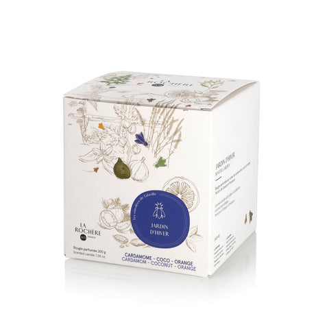 Bougie Jardin d'hiver ABEILLE  - Bleu