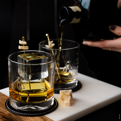 Lot de 4 verres  à whisky ABEILLE