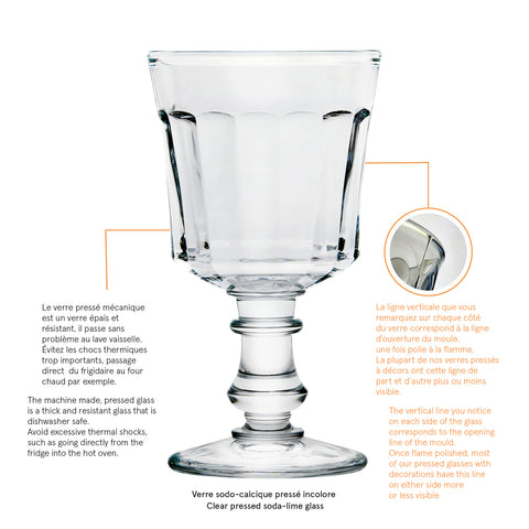 LOT DE 6 VERRES A PIED JACQUES