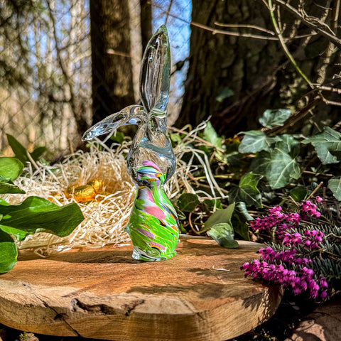 Rabbit in crystalline glass
